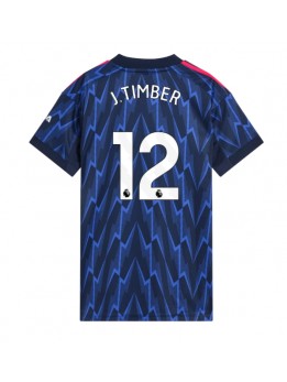 Billige Arsenal Jurrien Timber #12 Bortedrakt Dame 2025-26 Kortermet